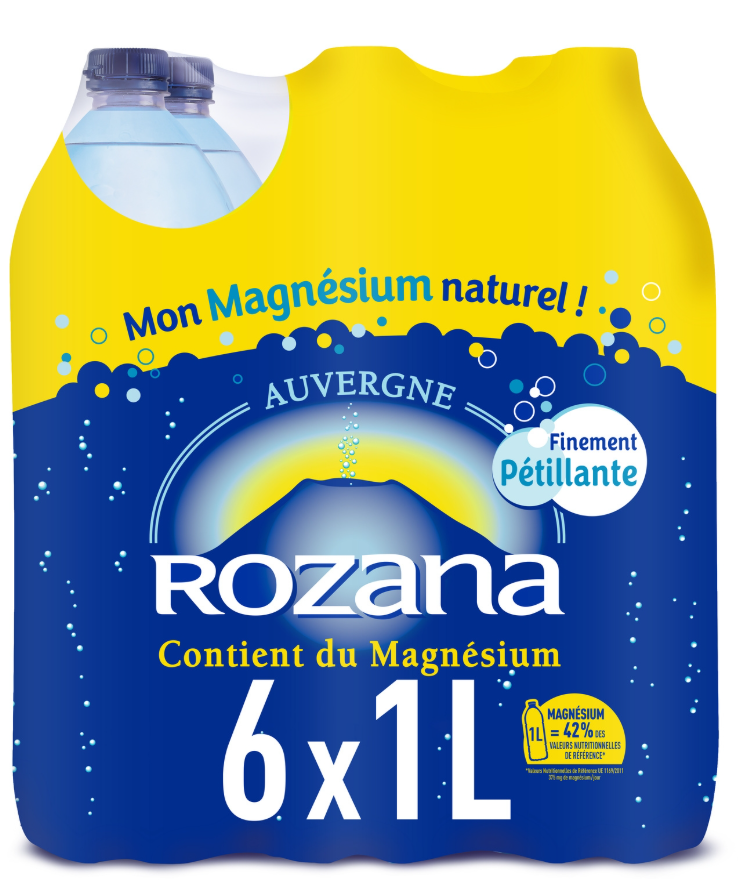 ROZANA Eau minérale gazeuse Pack 6x1L
