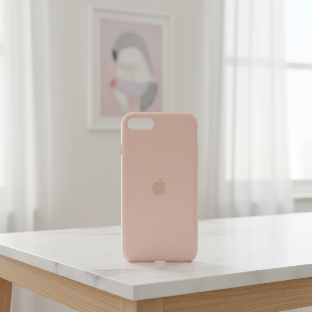 Apple coque en silicone pour iPhone SE - Rose craie