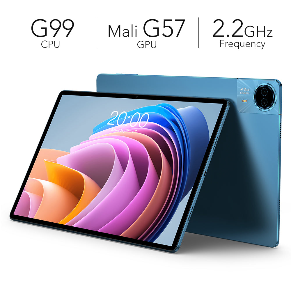Teclast T70 Tablette 14 Pouces FHD, Helio G99, 20 Go RAM + 256 Go ROM, Android 15, Double SIM 4G LTE, Wi-Fi 5 GHz, Batterie 10000 mAh 18 W, Widevine L1, GPS, Bluetooth 5.2, Coque Incluse, 2025
