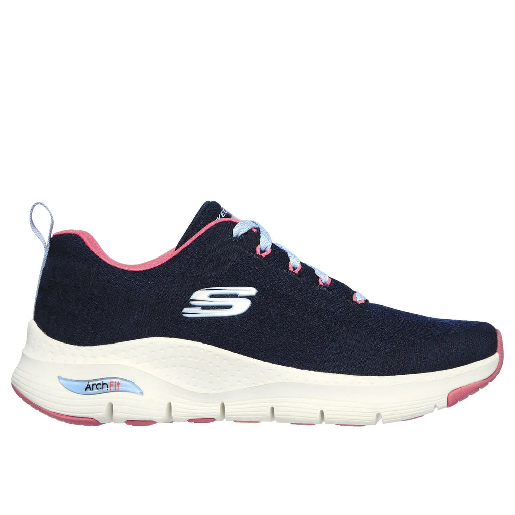 Skechers Arch Fit Comfy Wave Bleu marine/Rose vif 36