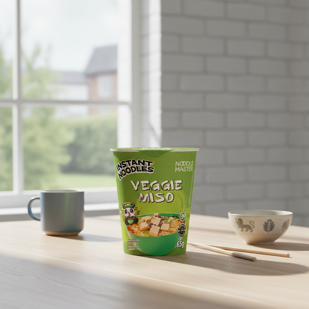 NOODLE MASTER Nouilles instantanées saveur veggi miso en cup 65g