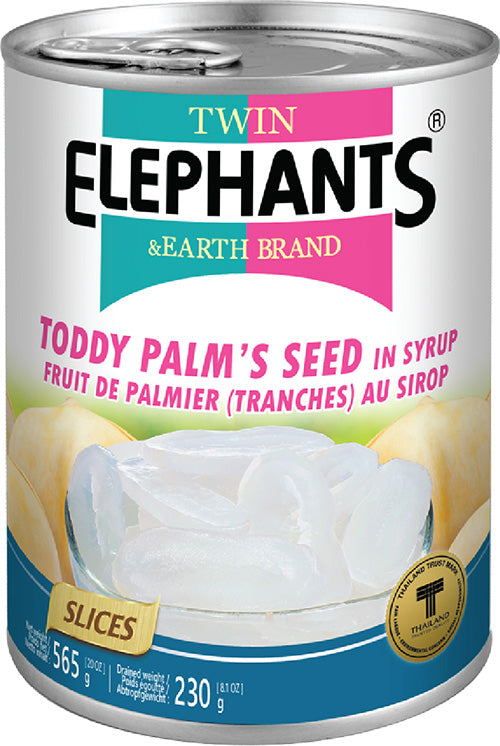 TWIN ELEPHANTS Fruit du palmier en tranches en sirop 565g