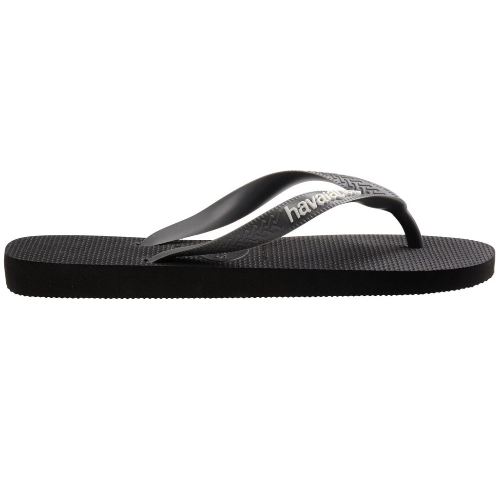 HAVAIANAS Top Logo Pop Up Tongs Black/Steel Grey