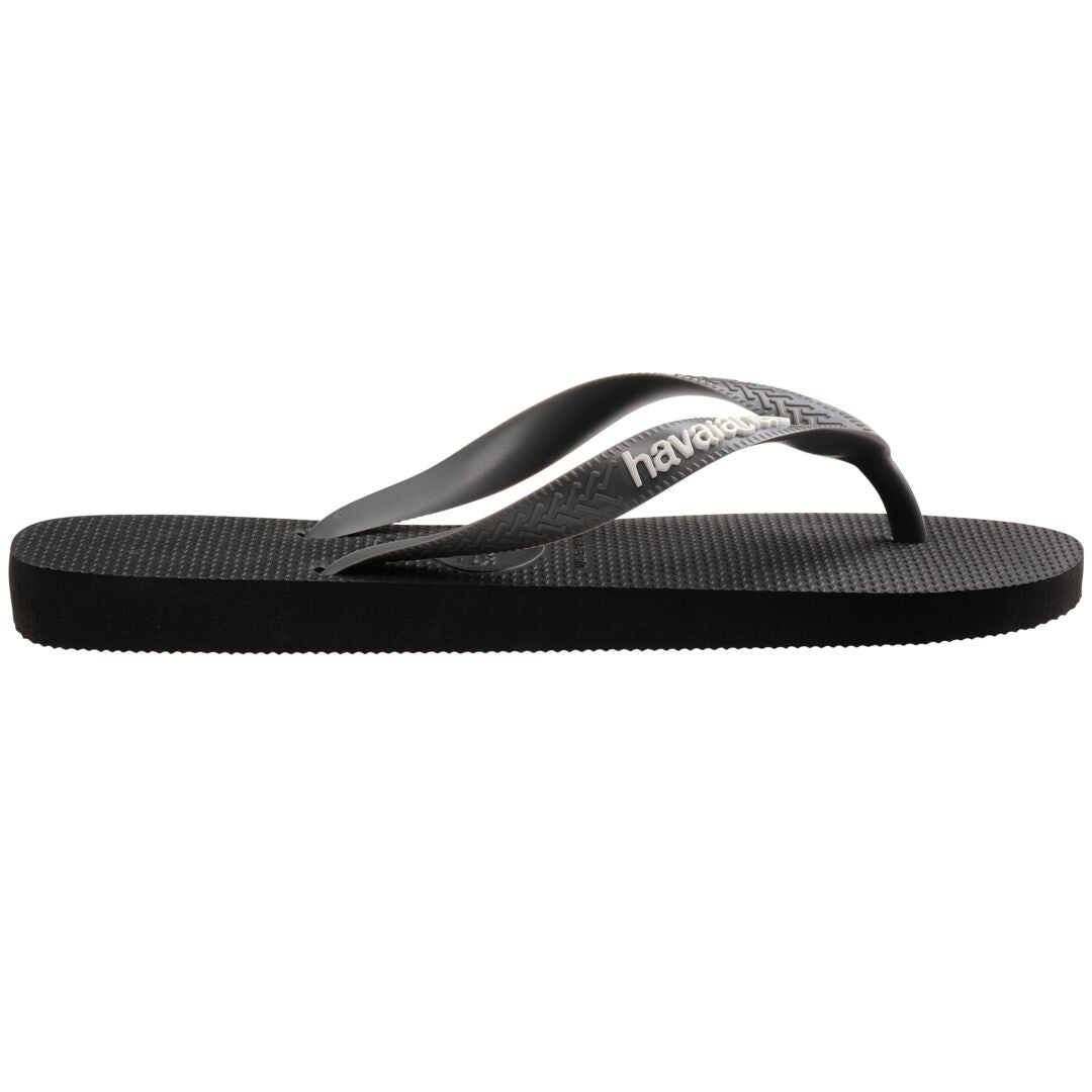HAVAIANAS Top Logo Pop Up Tongs Black/Steel Grey
