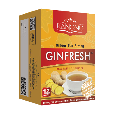 Ranong Tea Ginfresh Boisson instantanée au gingembre corsée 180 g