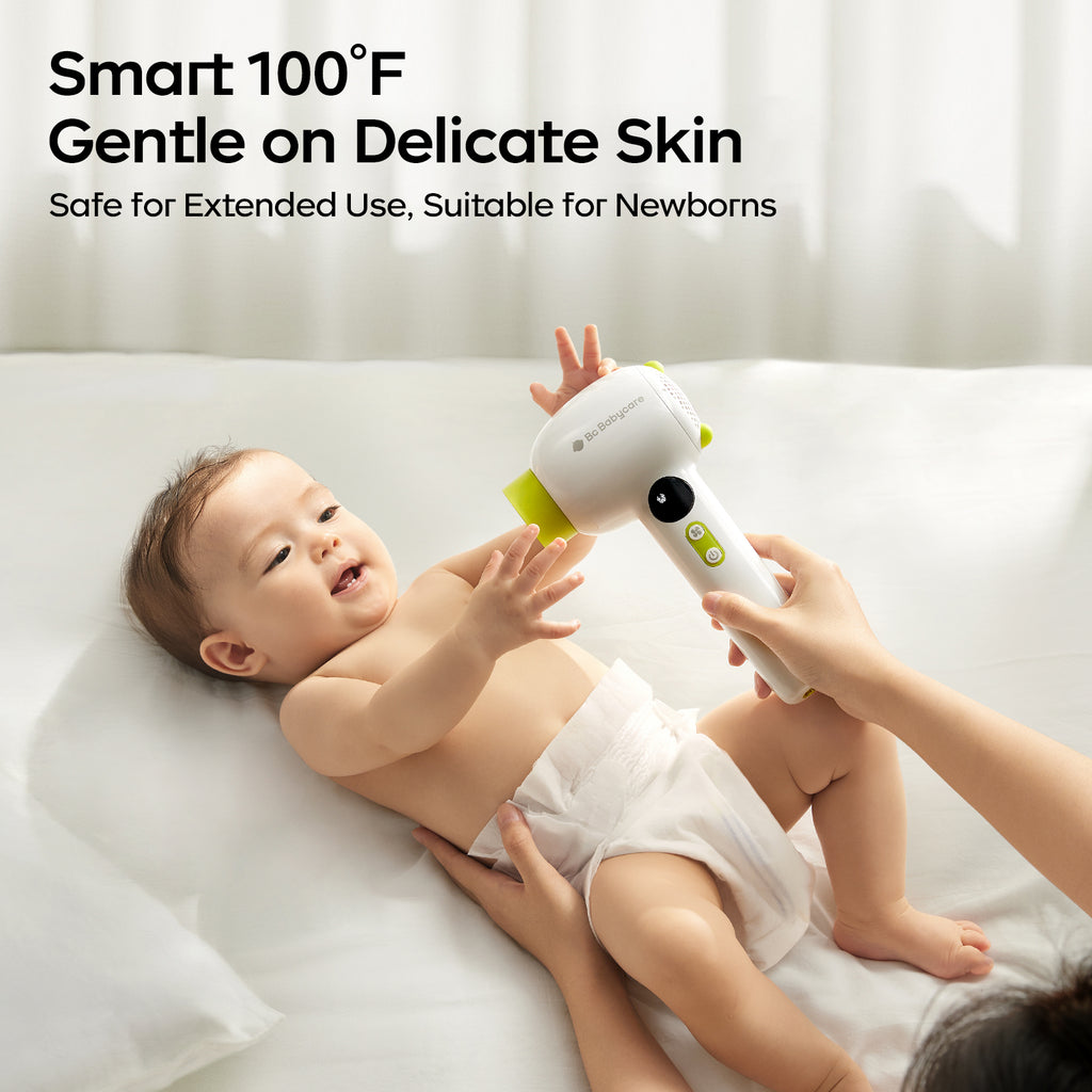 Bc Babycare Sèche-cheveux sans fil 4-en-1 et sèche-cheveux bébé, Faible bruit <60 dB, Rayonnement proche de 0, Température constante 100 °F, 10 millions d'ions négatifs