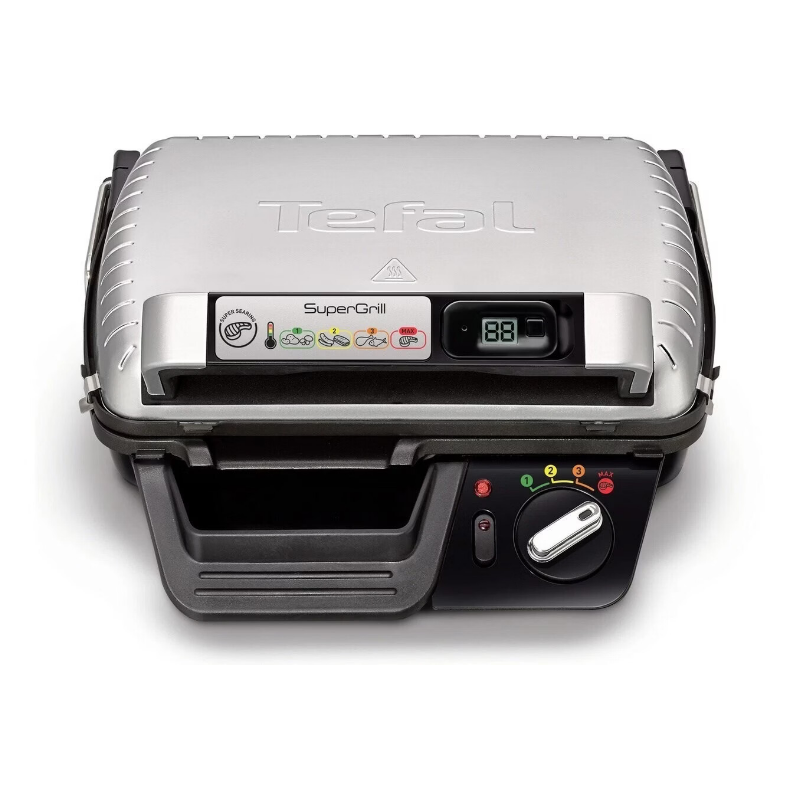 Tefal Grille-viande SUPER GRILL TIMER GC451B12 - Gris