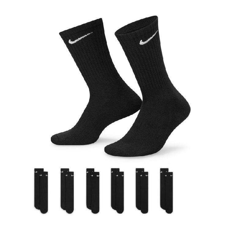 Nike Chaussettes de sport mi-mollet amortissantes lot de 6 Noir