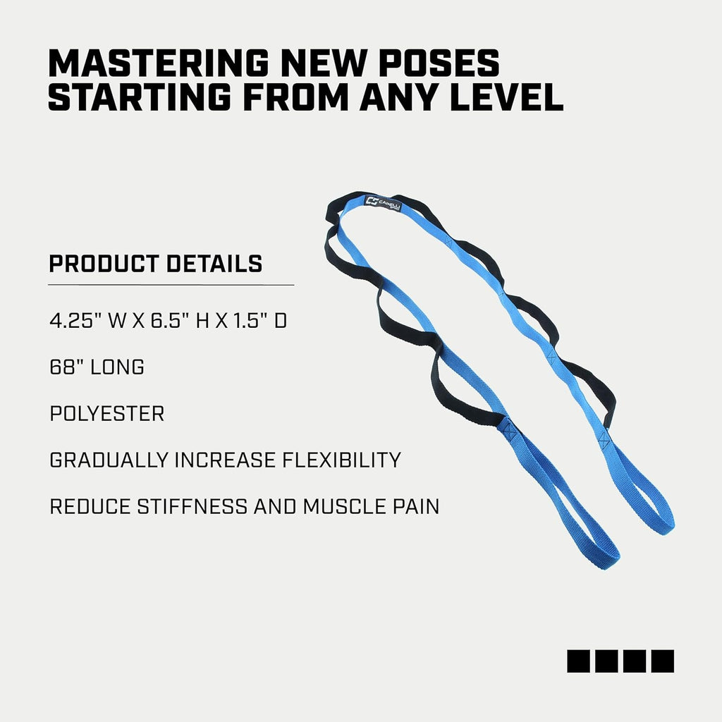 Ceinture d'étirement multi-niveaux 8 boucles Flexibilité, équilibre et étirement des jambes - styles multiples pour yoga, ballet Informations de marque en option : nom de la marque source : Capelli Sport nom de la marque cible : Capelli Sport