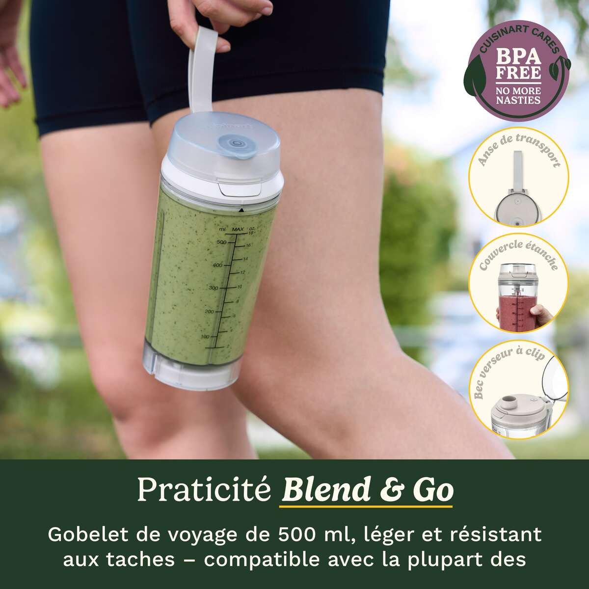 Cuisinart Mixeur portable Blast et Go - PBL100E
