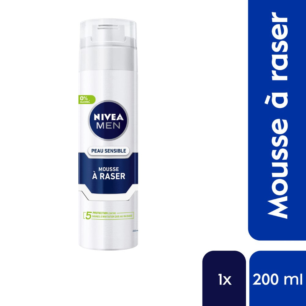 NIVEA MEN Sensitive Visage Mousse à Raser 200 ml
