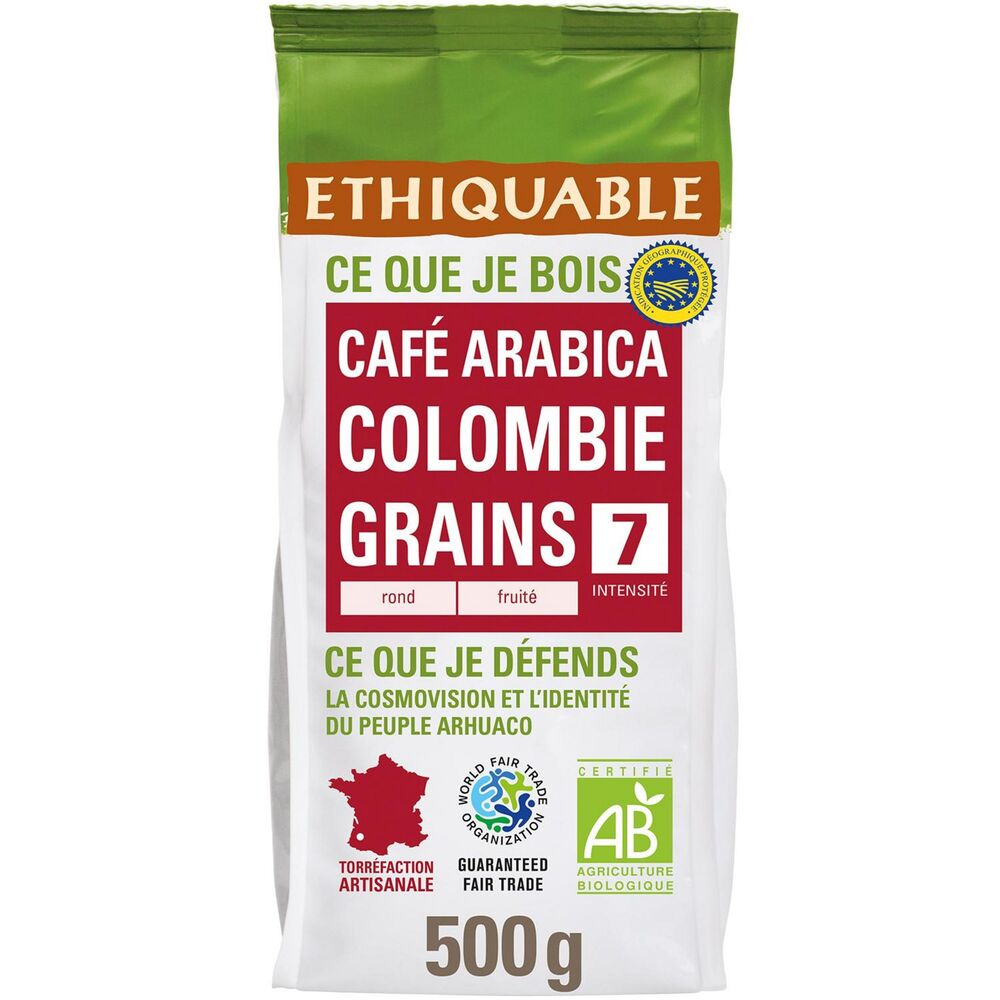 Ethiquable Grains de café vert bio 500 g