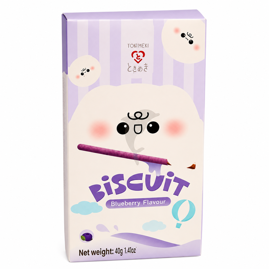 Tokimeki Bâtonnets de biscuits saveur myrtille - 40 g