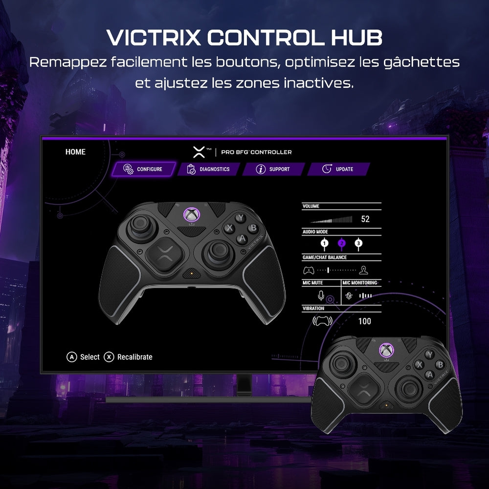 Turtle Beach Victrix Pro BFG Reloaded Manette esport modulaire Sans fil - Gâchettes à effet Hall & Sticks Anti-Drift & Module Fightpad 6 boutons - Xbox Series X|S