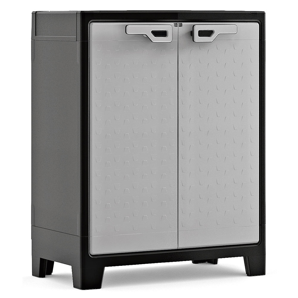 KETER Armoire Basse TITAN Noir - Gris