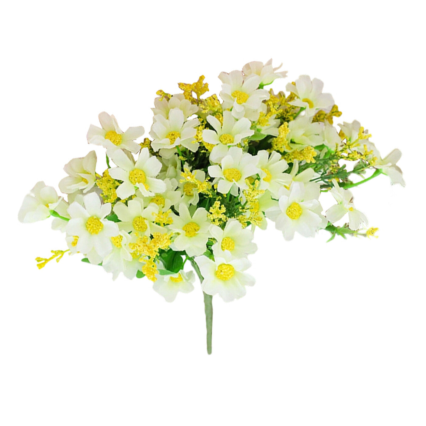 Wei's moment 6 lot de plantes artificielles pour balcon et intérieur, décoration de fleurs en plastique, plastique faux, fleurs résistantes aux UV pour tombes et jardin blanc