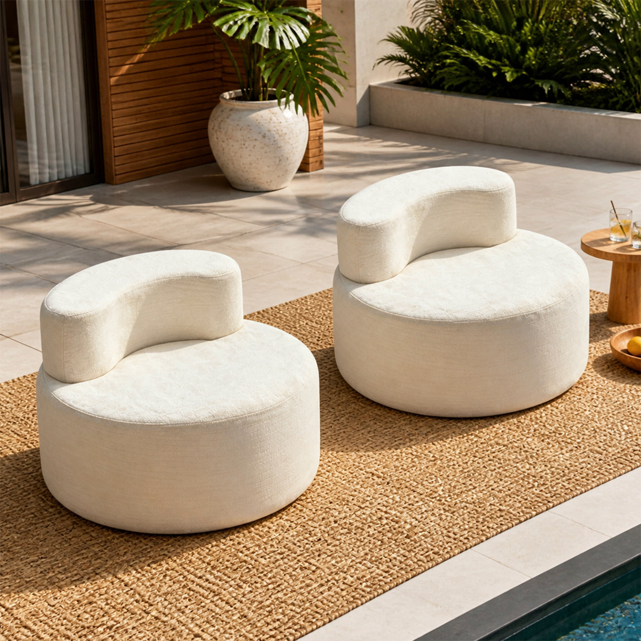 Canapé de détente pliable, sans assemblage, ultra doux, en mousse haute densité, pour salon – canapé sans structure, blanc