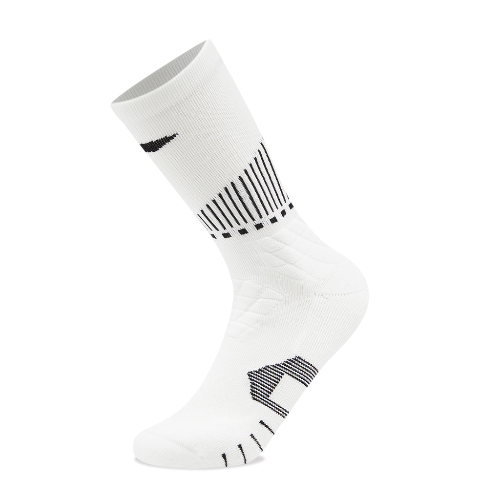LI-NING Chaussettes mi-longues de basket-ball résistantes, confortables et respirantes blanc XL