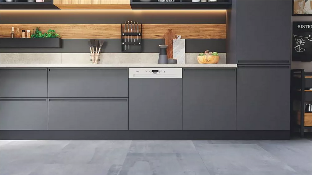 Hotpoint H3BFD536W - Lave-vaisselle intégrable 60cm, 14 couverts, Classe D
