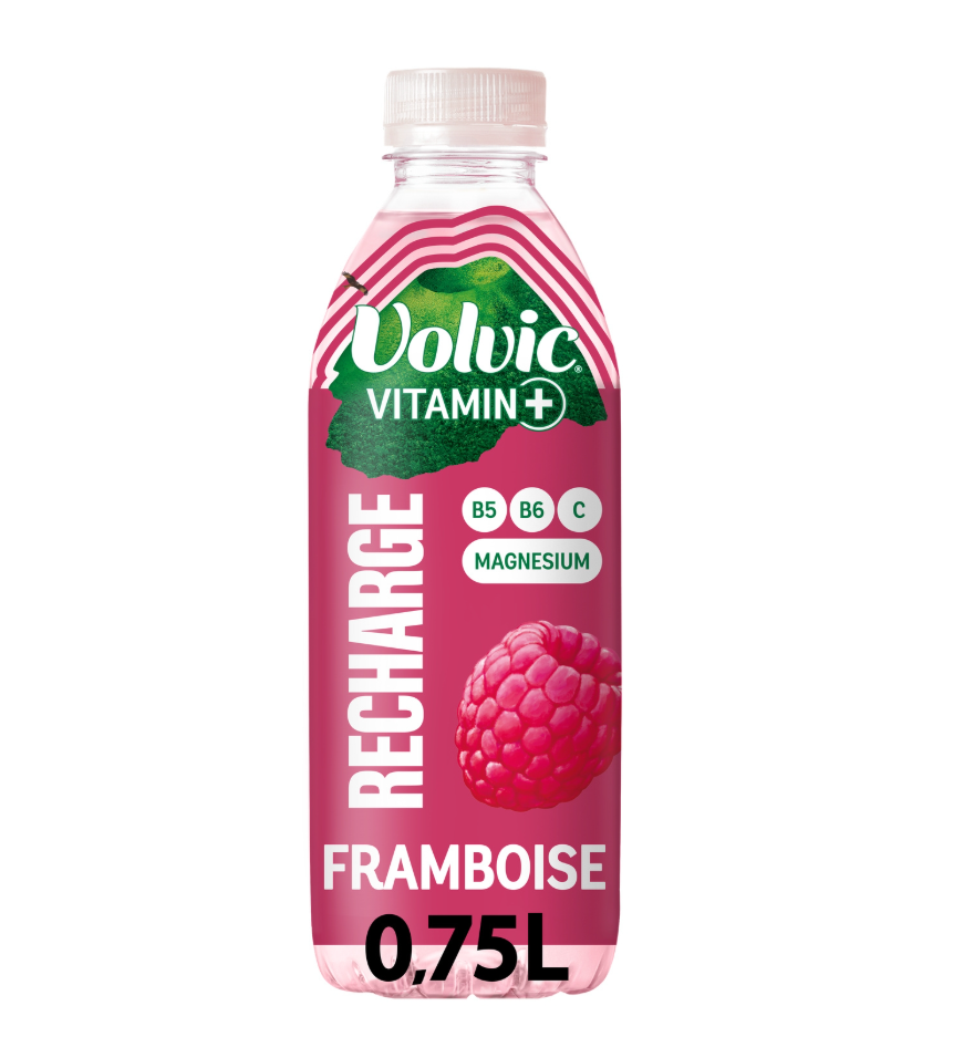 VOLVIC Vitamin+ Recharge Eau Plate Aromatisée Framboise 75cl
