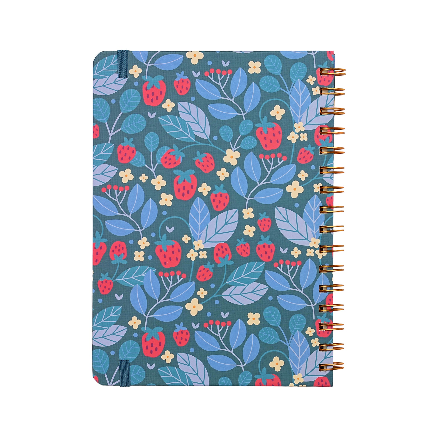 Jubiluu Carnet ligné A5 à spirales et couverture rigide florale - Berry Floral