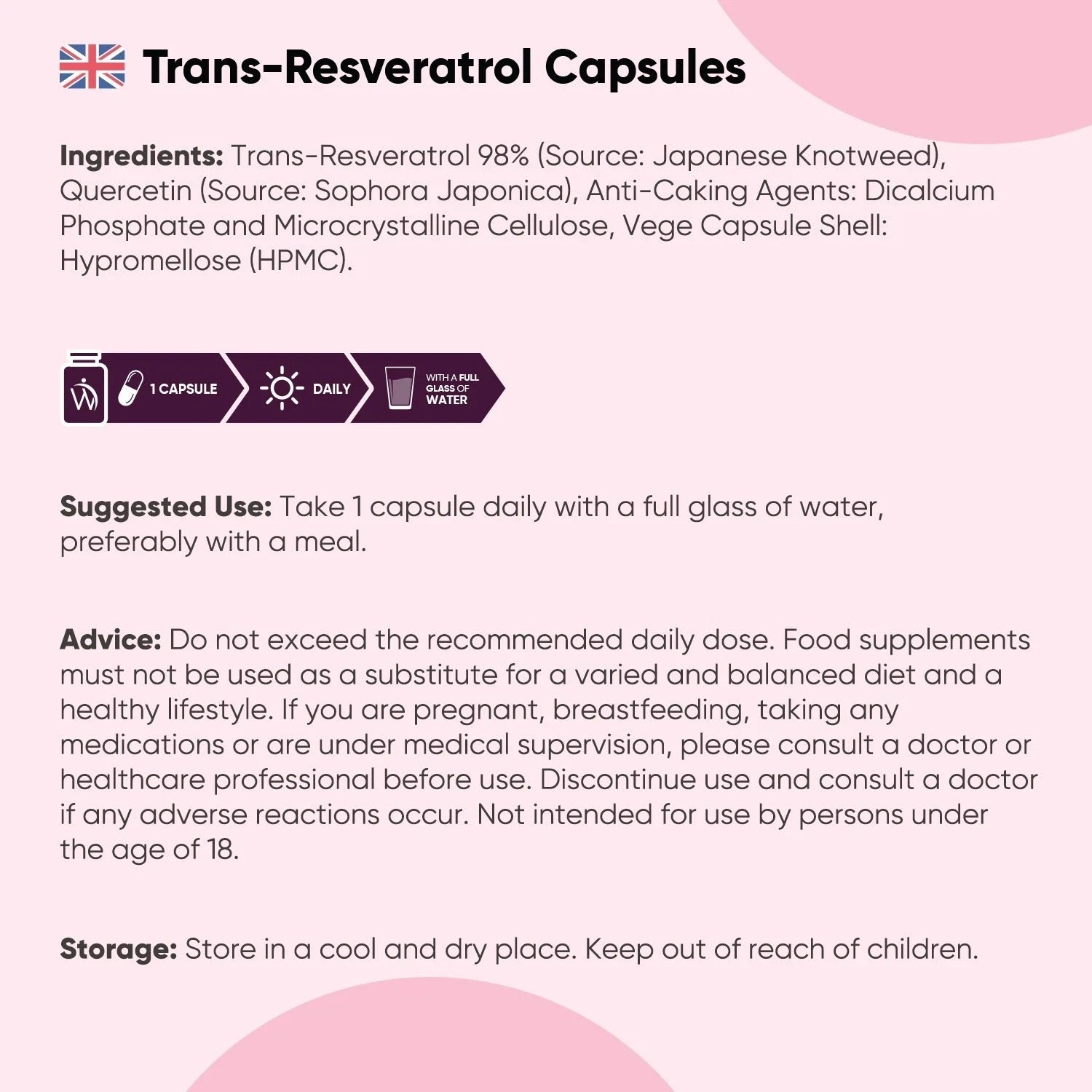 WeightWorld Trans-Réservatrol avec quercétine 550 mg 120 gélules