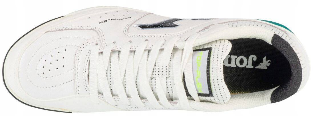 JOMA Chaussures de futsal Top Flex intérieures Blanc/Lime 45