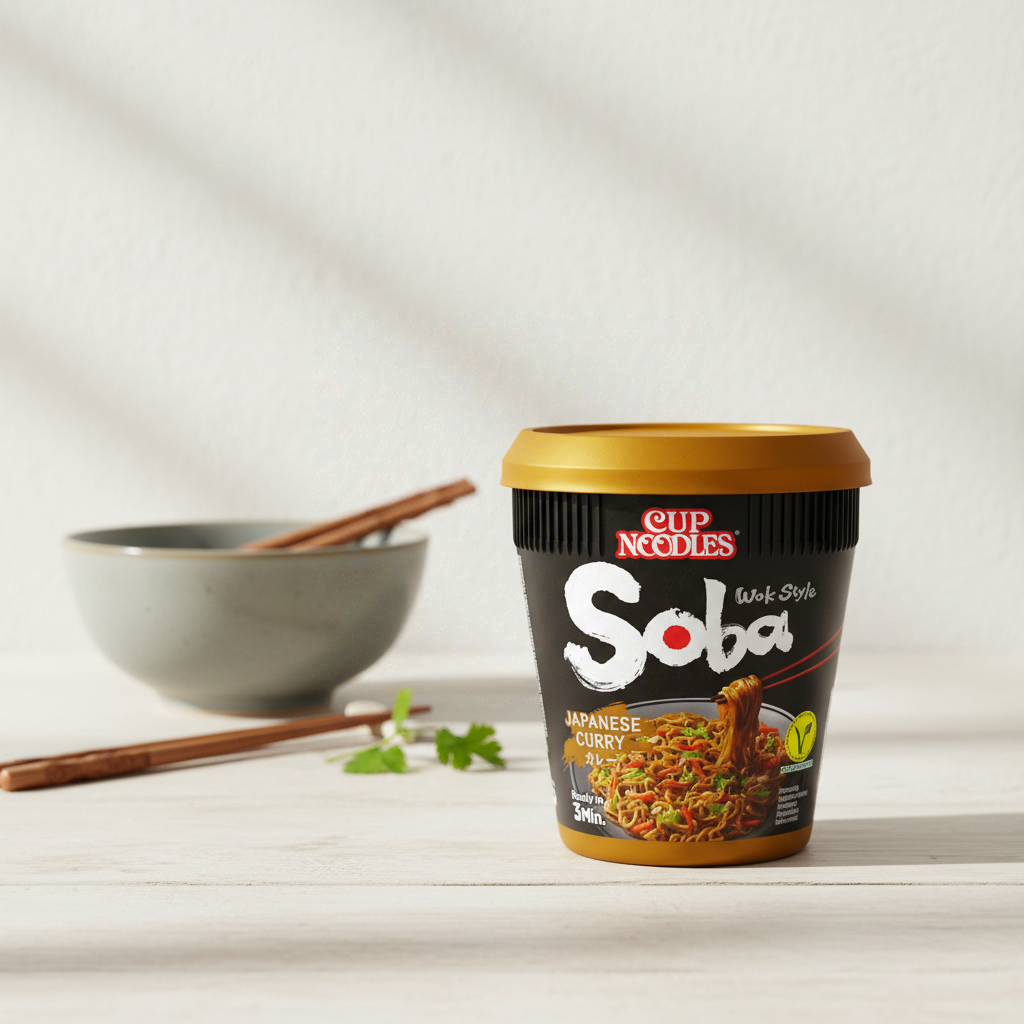 NISSIN Nouilles instantanées Soba saveur curry japonais 8 x 90 g