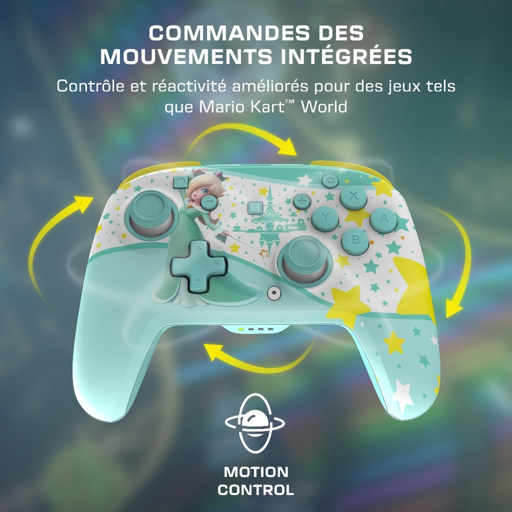 Turtle Beach Rematch Super Mario Manette sans fil Sans fil - Sticks TMR & Bouton C - Nintendo Switch 2 - Motif Harmonie
