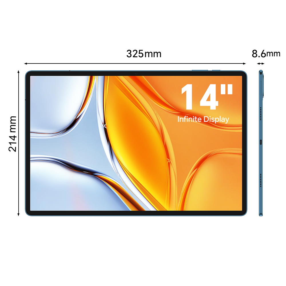 TECLAST T70 Tablette Android 14 pouces 1920 x 1200 Helio G99 Octa-Core 20 Go RAM Stockage 256 Go 4G LTE Wi-Fi double bande Bluetooth 5,2 10 000 mAh avec étui et clavier