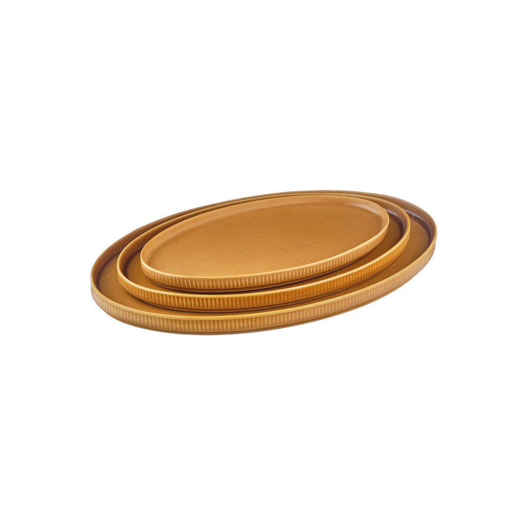 BJÖRN Lot de 3 plateaux de service SCANDI - Ocre