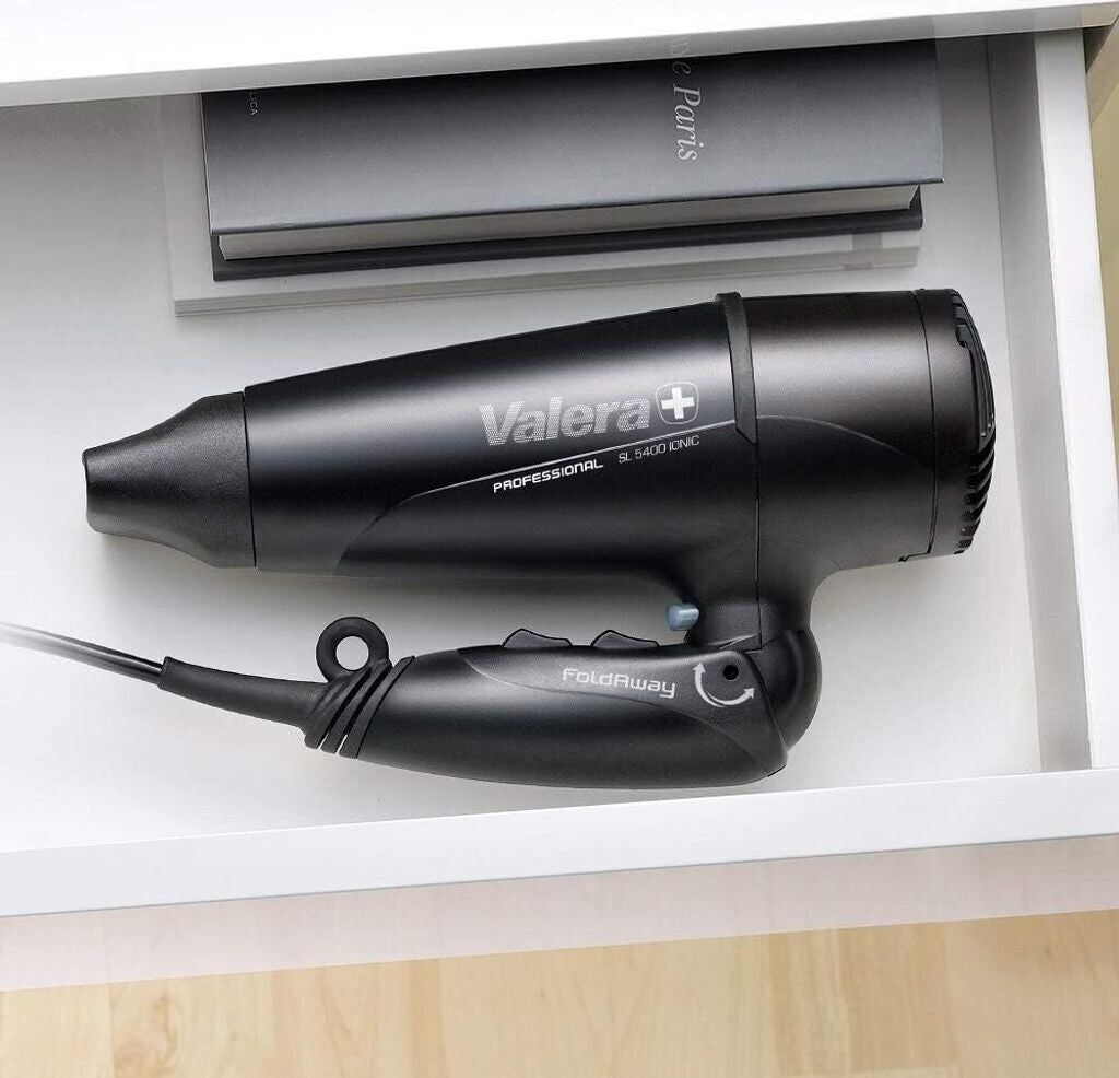 Valera Swiss Light 5400 Fold-Away Ionic – Sèche-cheveux Pliable 2000 W avec Générateur d’Ions, Fabriqué en Suisse