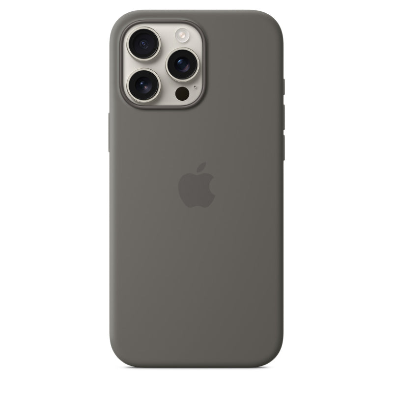 Apple coque silicone pour iPhone 16 Pro Max avec MagSafe, gris pierre