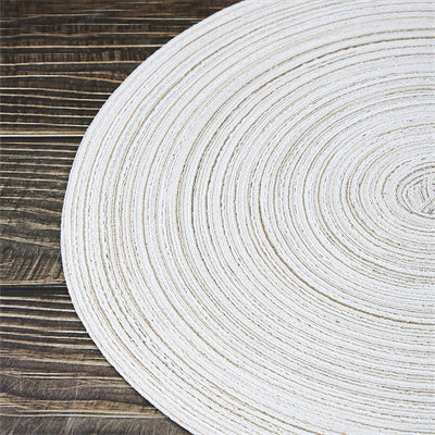 Sets de table ronds tissés en polyester, Couleur café, 38 cm, 6 pièces, Isolation thermique, Antidérapants, Lavables, Pour cuisine et table à manger