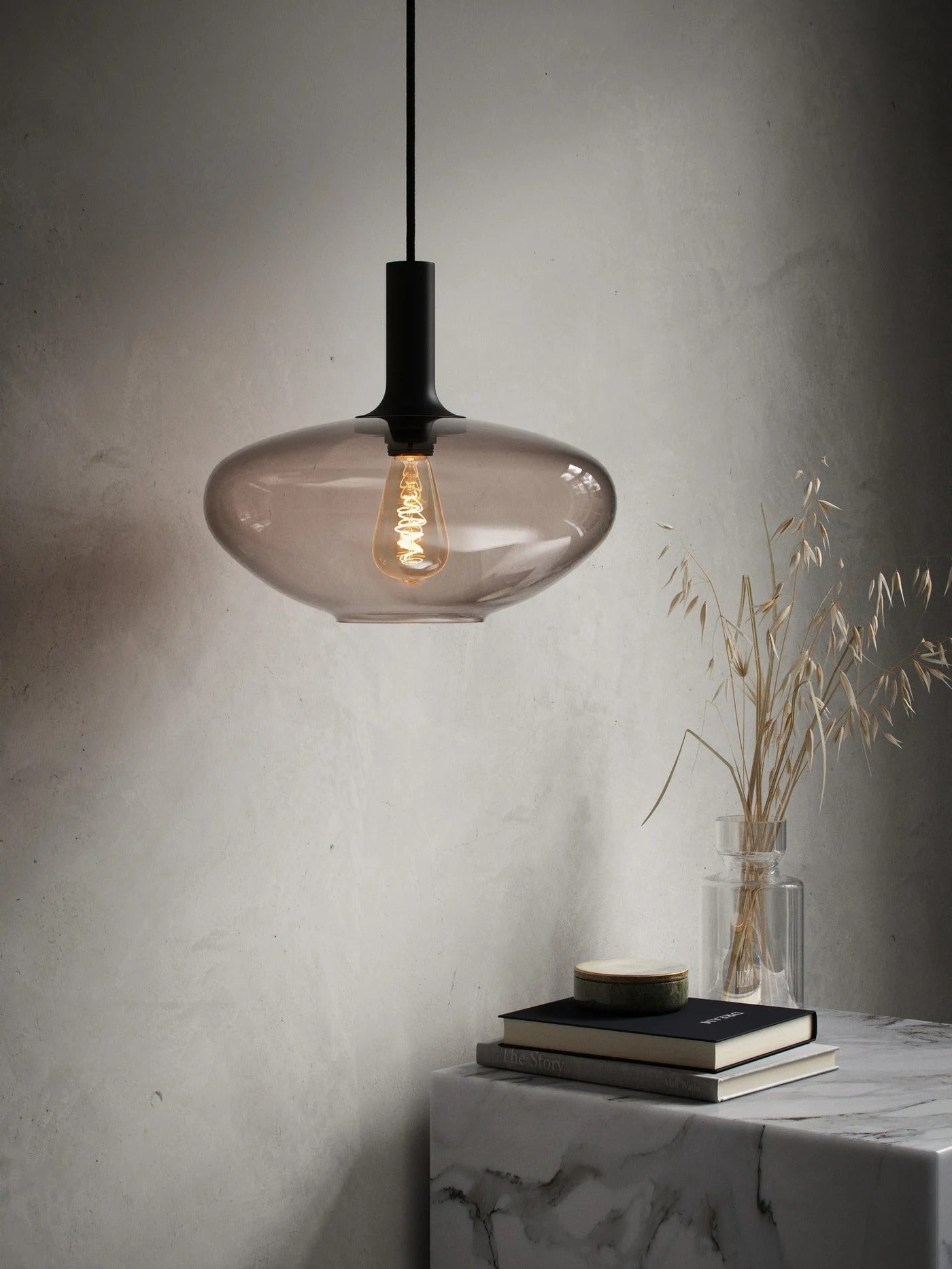 Ampoule DECO - E27 ST64 Spiral Dimmable, verre ambré - blanc chaud 2200K 400 lm. - Nordlux