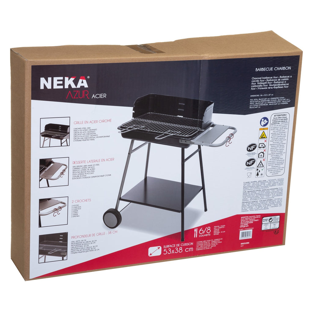 Neka Azur Barbecue au charbon de bois en acier - 55 cm