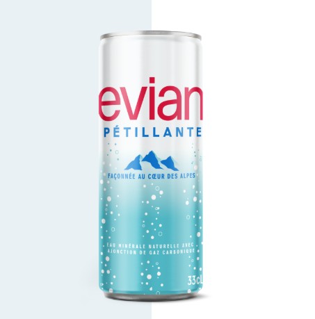 EVIAN Eau minérale pétillante Pack 24 x 33cl