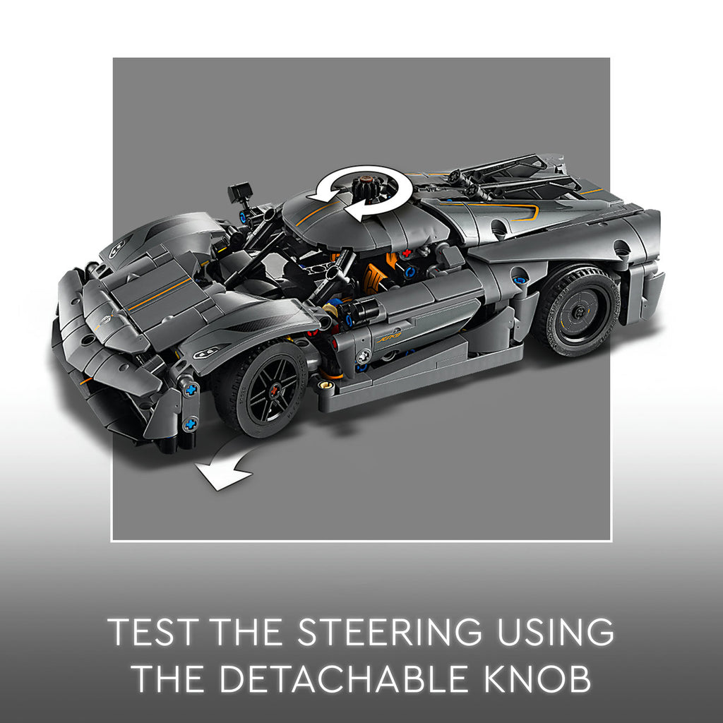 LEGO Technic Koenigsegg Jesko Absolut Gris Hypercar Set de Construction Pack de 801