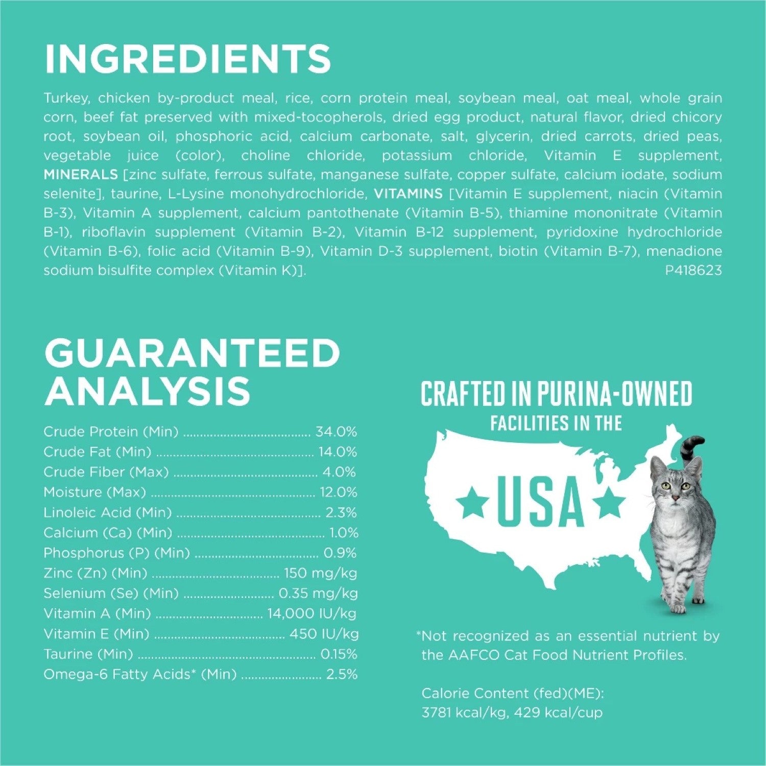 Purina Aliment sec pour chat à la dinde Sensitive 450 g 1 sachet