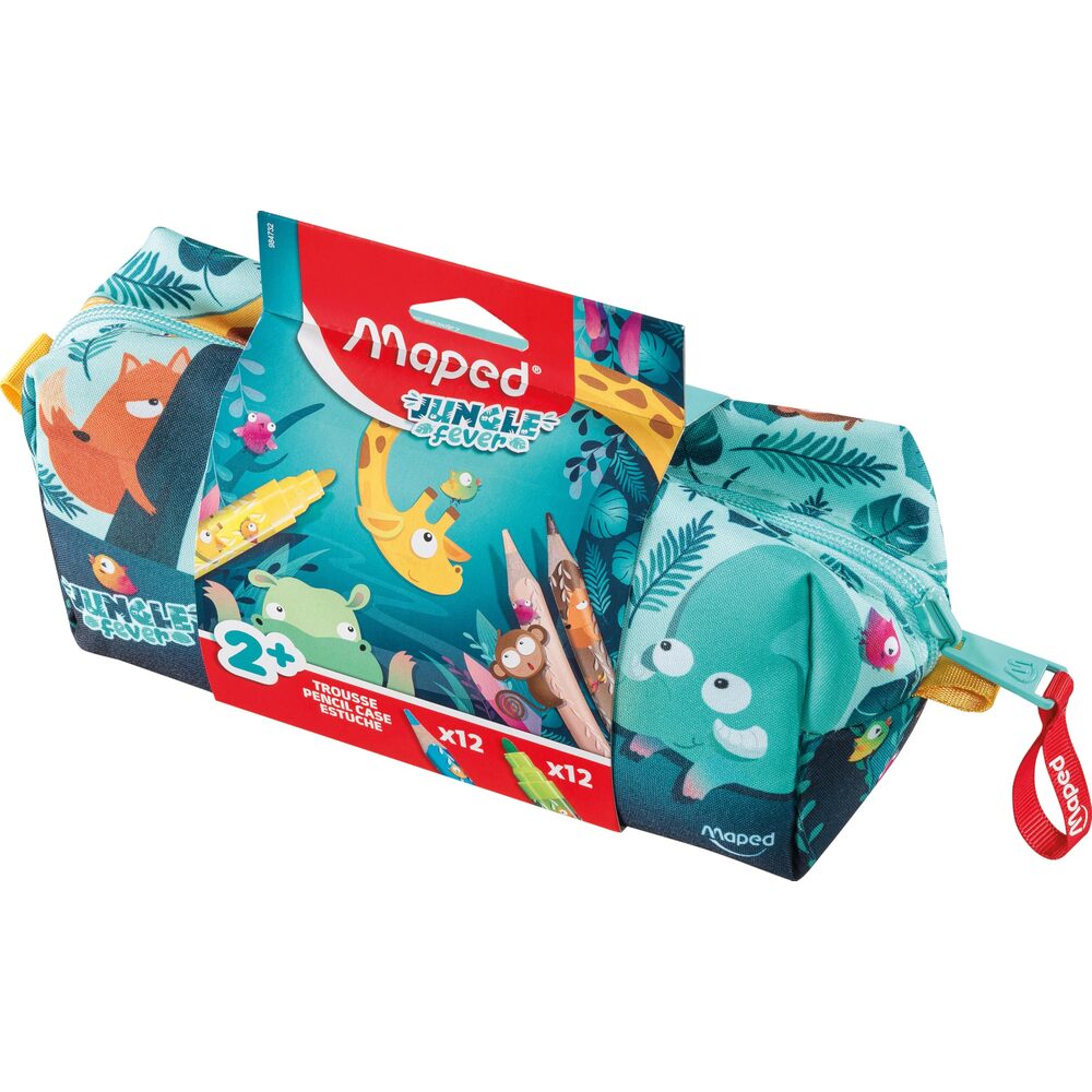 Maped Jungle Fever Trousse 12 Feutres + 12 Crayons