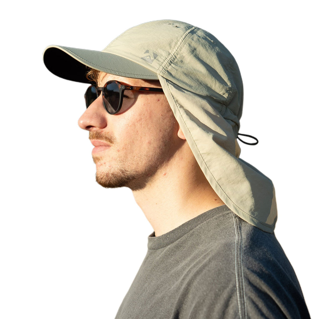 TOP-EX Casquette de baseball imperméable réglable pour homme anti-UV avec protège-nuque M/L Beige