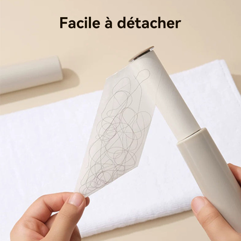 JORDAN&JUDY Rouleau adhésif portable avec feuilles adhésives, pour vêtements, 25 feuilles (1 rouleau adhésif + 1 rouleau de feuilles adhésives)