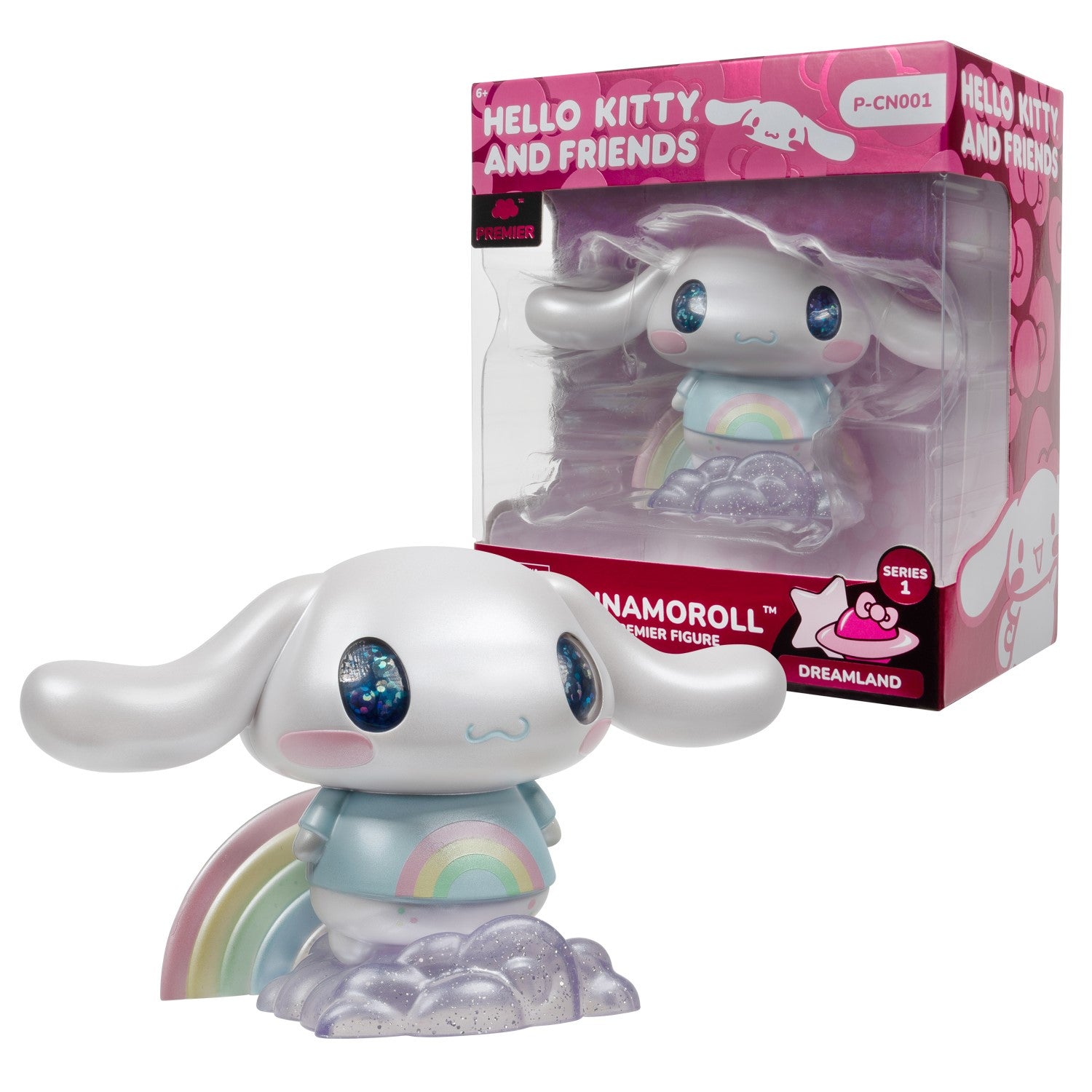 HELLO KITTY Hello Kitty, Figurine Hello Kitty, 10 cm , Modèle Cinnamoroll, Pour les enfants à partir de 6 ans, HKT084