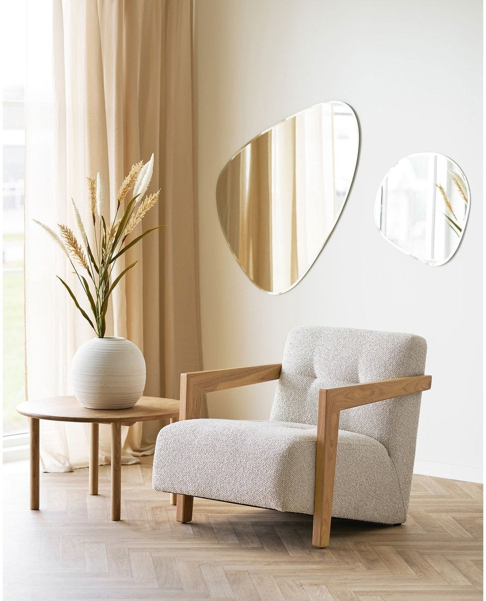 House Nordic Miroir mural, Forme organique, Design à plans pliés, 70 x 100 cm