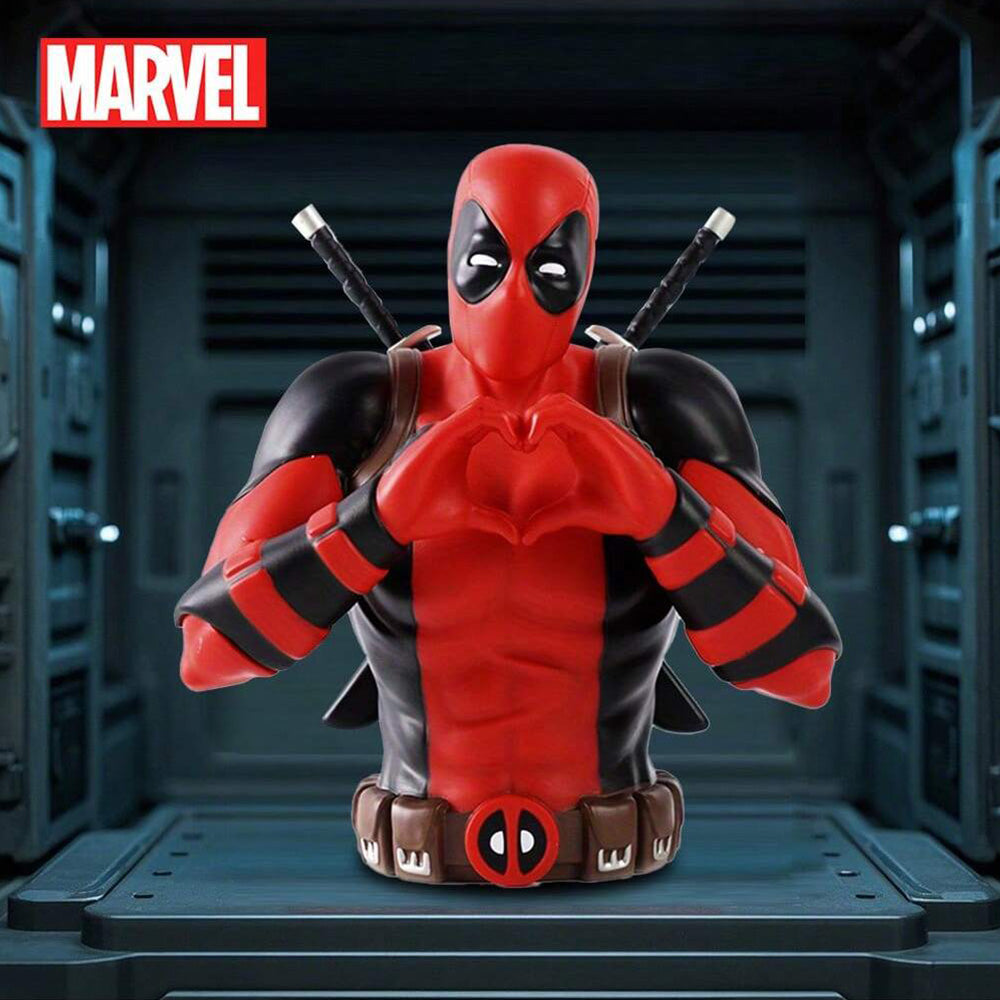 Tirelire Marvel Deadpool Officielle 3D en PVC Étanche et Antichoc – Figurine de Collection Décoration Maison, Boîte à Monnaie et Organisateur de Bureau, Idée Cadeau
