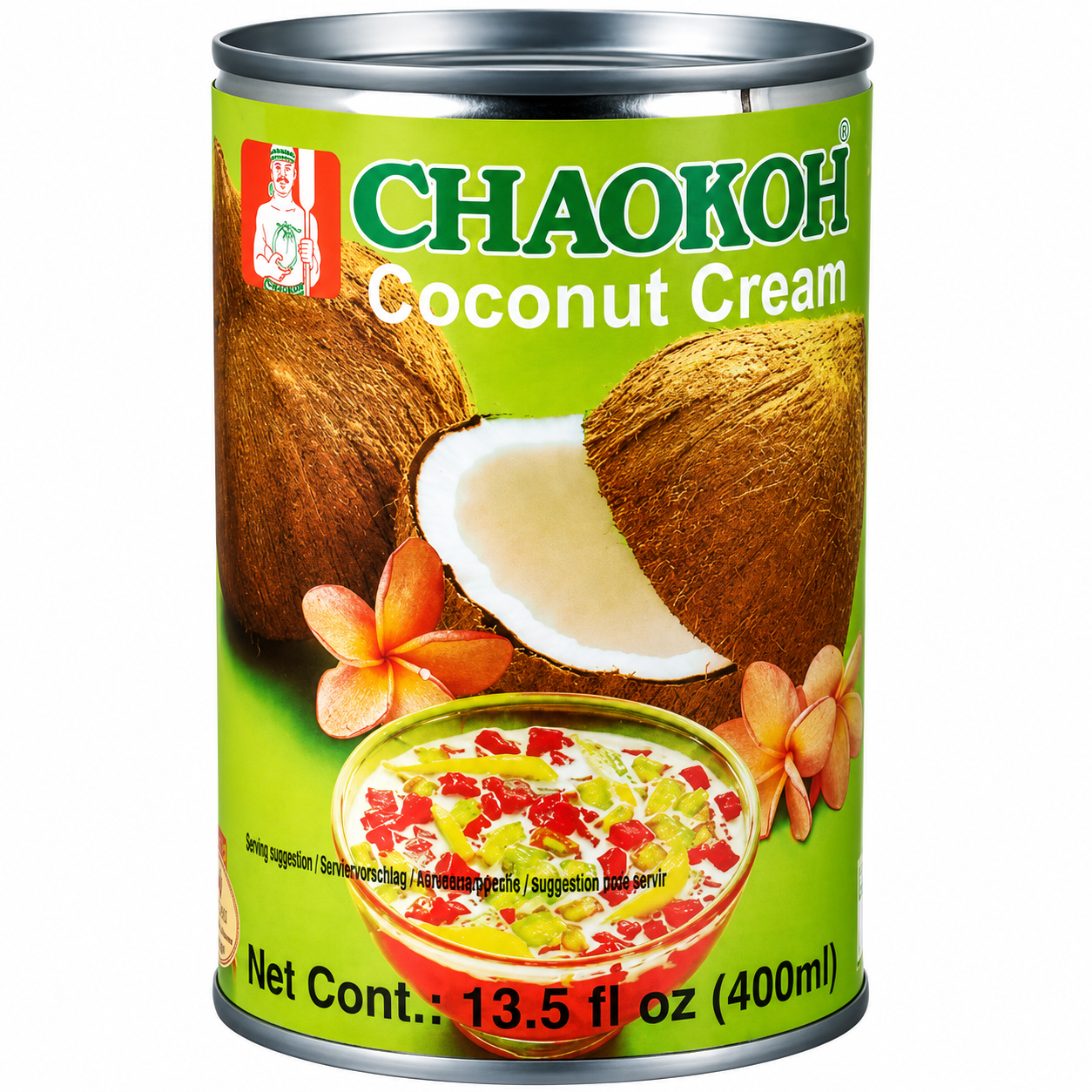 CHAOKOH Crème de coco 22 % de MG, spéciale pour desserts, 400 ml