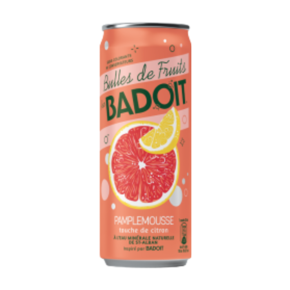 BADOIT Bulles de Fruits saveur pamplemousse touche de citron - 6 x 33 cl