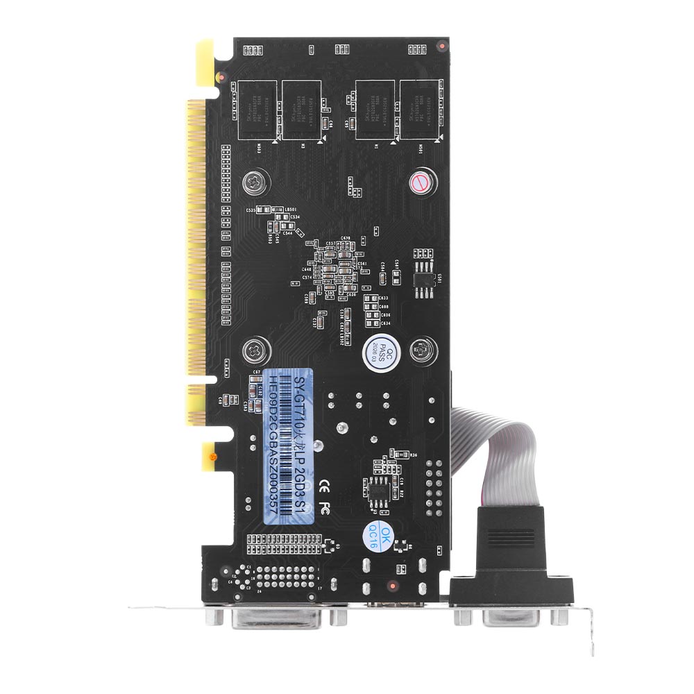 SOYO Gaming GeForce GT 710 2 Go DDR3 64 bits, prend en charge DirectX 12 OpenGL 4.6, profil bas, NVIDIA, carte graphique dédiée pour bureau et divertissement, carte à emplacement LP