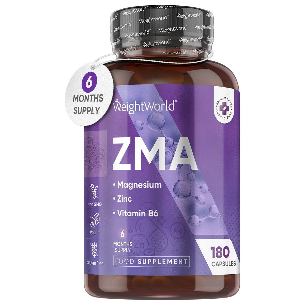 WeightWorld ZMA – Zinc, Magnésium & Vitamine B6 – 180 Capsules