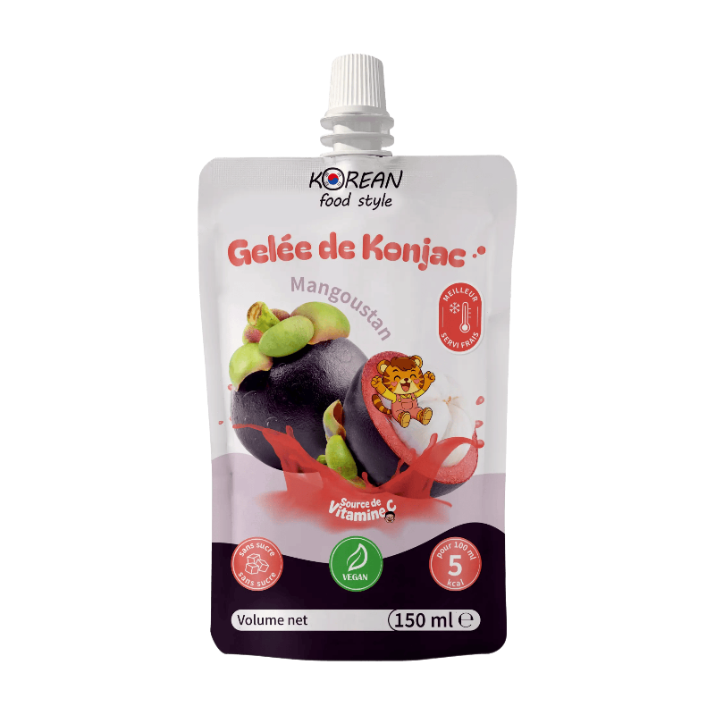 Korean Food Style Boisson gélifiée au konjac saveur mangoustan 150 ml